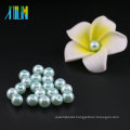 Smooth Jewelry Making Beads Necklace UA45 Light Aquamarine Faux Glass Stringing Pearls Beads